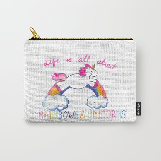 Rainbow Unicorn Carry-All Pouch