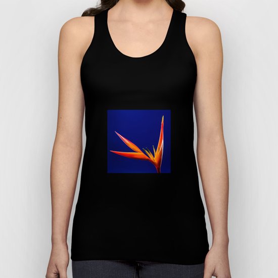 Flower orange blue 7 Unisex Tank Top