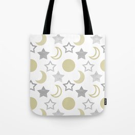 Gold Moons and Silver Stars Tote Bag