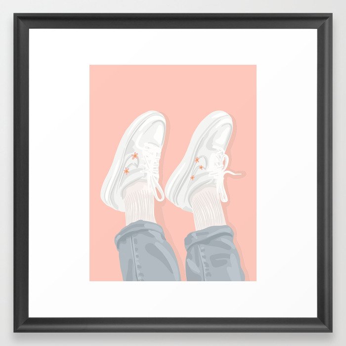 flower shoes Framed Art Print