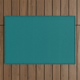 Dark Tropical Blue-green Single Solid Color Trending Fashion Colour 2023 Outdoor Rug