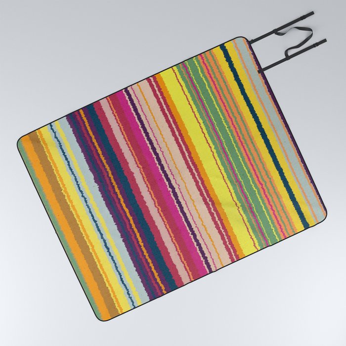 Rainbow stripes pattern Picnic Blanket