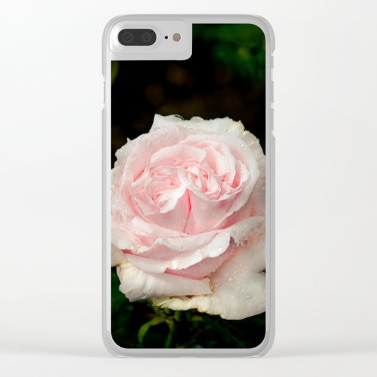 Rose twins with droplets Clear iPhone Case