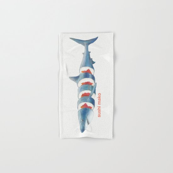Sushi Mako (color option) Hand & Bath Towel