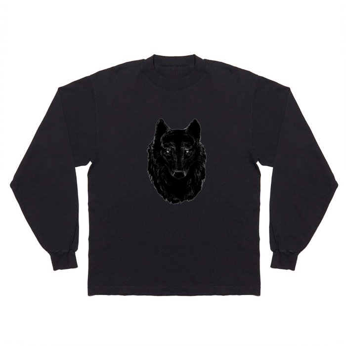 The Black Wolf Portrait Long Sleeve T Shirt