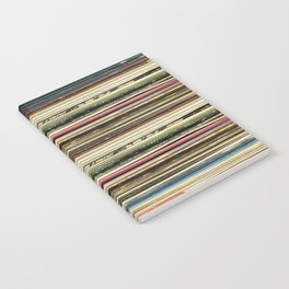 Old record carton covers stacked in pile Notebook