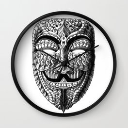 Guy Fawkes Wall Clocks Society6