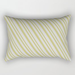 [ Thumbnail: Dark Khaki and Light Grey Colored Lines Pattern Rectangular Pillow ]