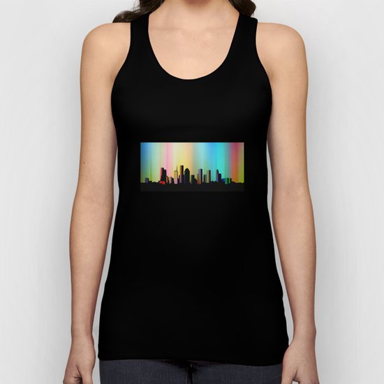Cityscape through the veil Unisex Tank Top