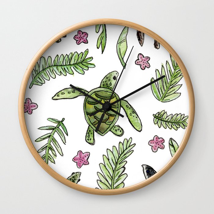 Sea turtle pattern Wall Clock