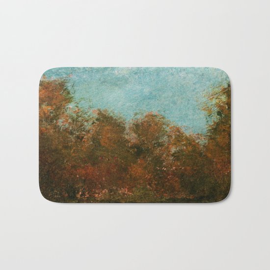 Late Summer Trees Bath Mat