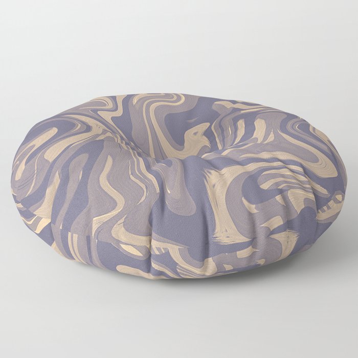 Lavender Purple Champagne Liquid Marble Fluid Art Floor Pillow