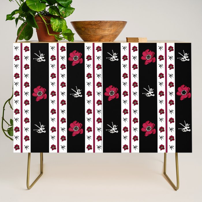 Anemones & Sansevieria Credenza Anemones & Sansevieria Credenza