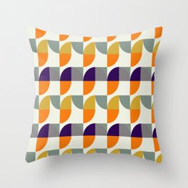 Vintage Modern Color pattern Revival Geometric Design Throw Pillow
