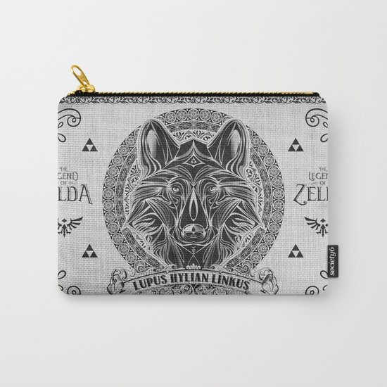 Legend of Zelda Twilight Wolf Link Line Art Carry-All Pouch