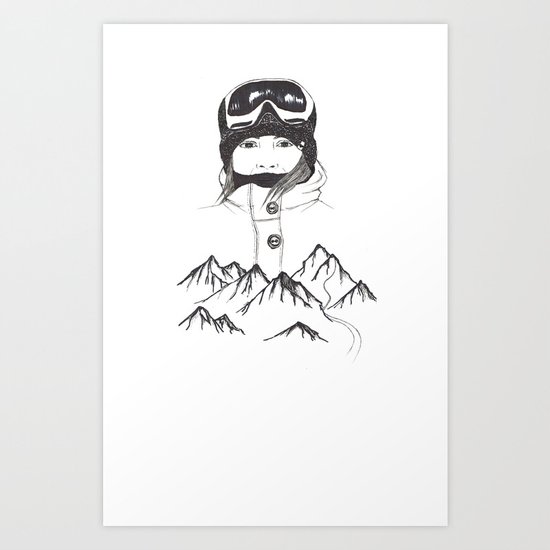 Mountain Girl Art Print