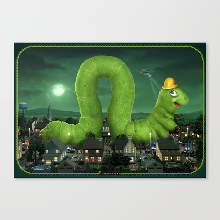 The Mile Worm Canvas Print