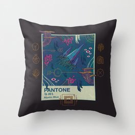 Mystic Blue Throw Pillow