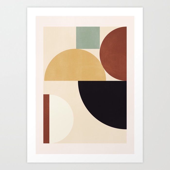 geometric abstract 244 Art Print