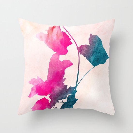 maple 1 watercolor by Jacqueline Maldonado & Garima Dhawan Throw Pillow