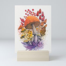 Mushroom Composition #1 Mini Art Print