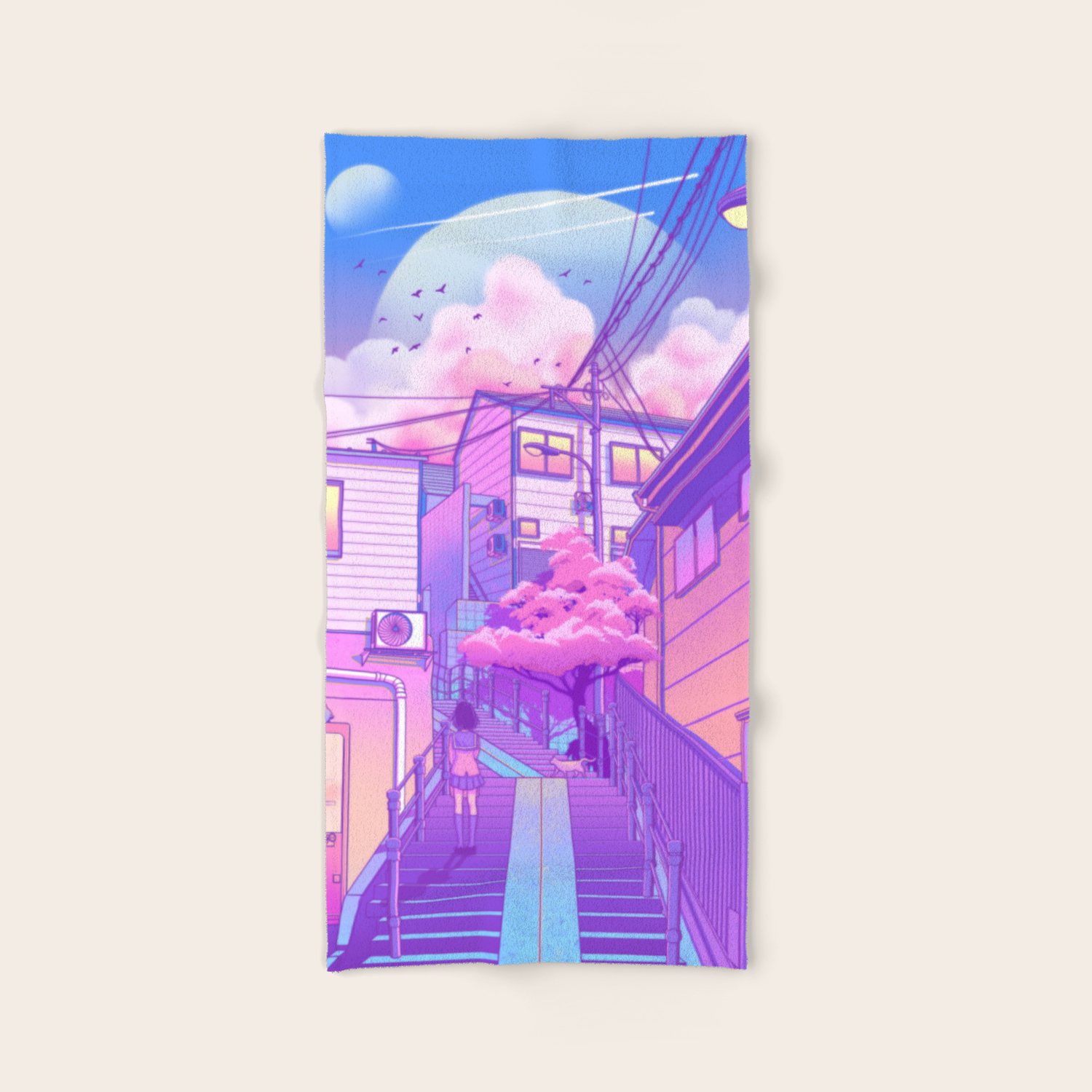 City Pop Tokyo Hand Bath Towel By Surudenise Society6