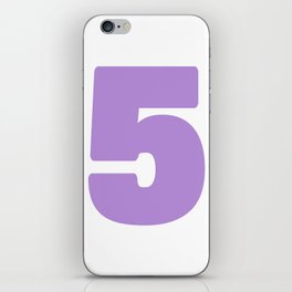 5 (Lavender & White Number) iPhone Skin