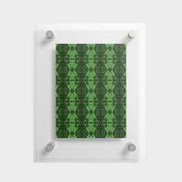 Liquid Light Series 32 ~ Green Abstract Fractal Pattern Floating Acrylic Print