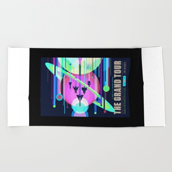 Grand Tour - NASA Space Travel Poster (Alternative) Beach Towel