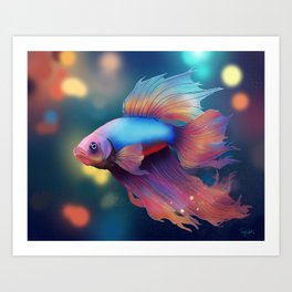 Betta Fish Art Print