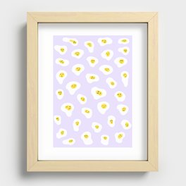 Emotional eggs fun pattern | Purple Recessed Framed Print