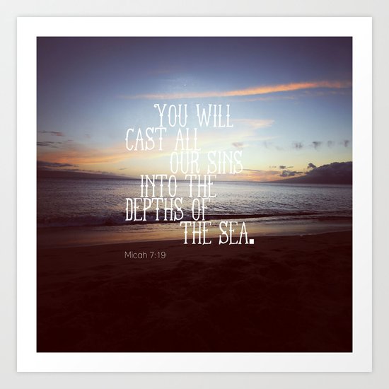 Micah 7:19 Art Print