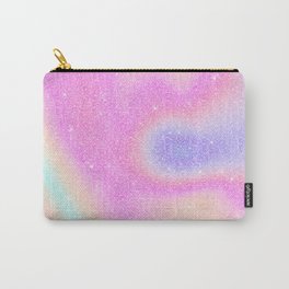 Elegant Holographic Gradient Glitter Swirl Design Carry-All Pouch