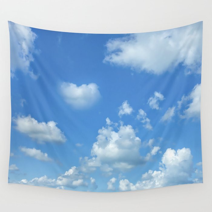 Blue sky and clouds Wall Tapestry