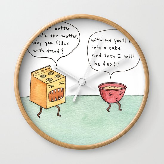 bowl of batter, what's the matter Wall Clock