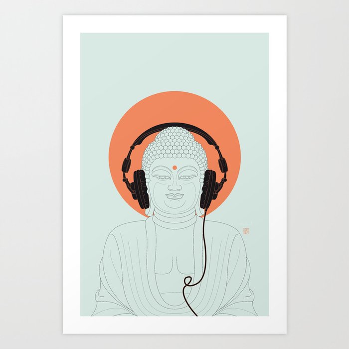 Buddha : Listen to Om! Art Print