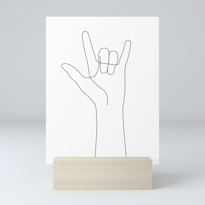 Love Hand Gesture Mini Art Print