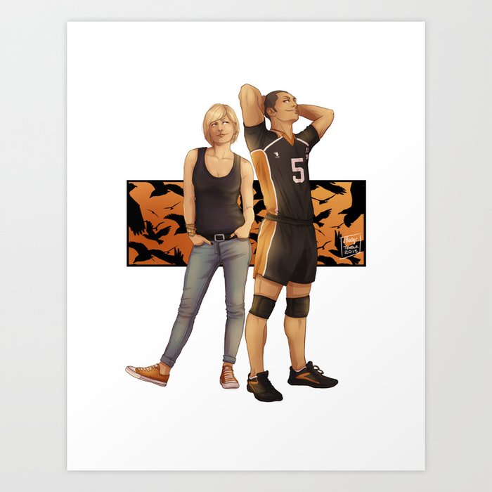 haikyuu the tanaka siblings art print by aubyrnegine society6 haikyuu the tanaka siblings art print by aubyrnegine