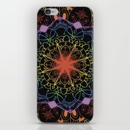 Neon Pride Series - Rainbow Sun Mandala iPhone Skin