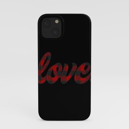 Love Tartan Plaid Quote iPhone Case