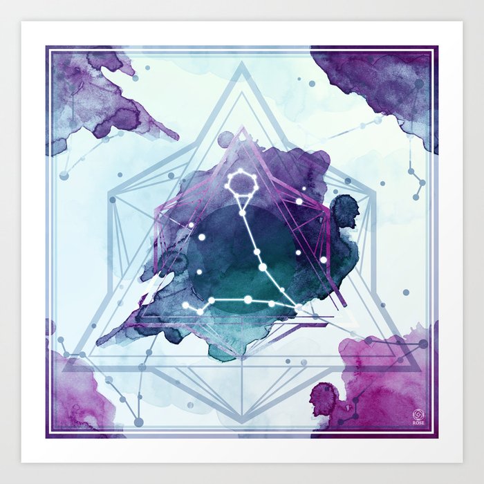 Constellation Set - February Pisces Art Print