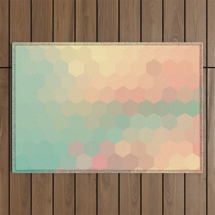 PEACH AND MINT HONEY Outdoor Rug