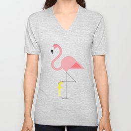 F for Flamingo Unisex V-Neck