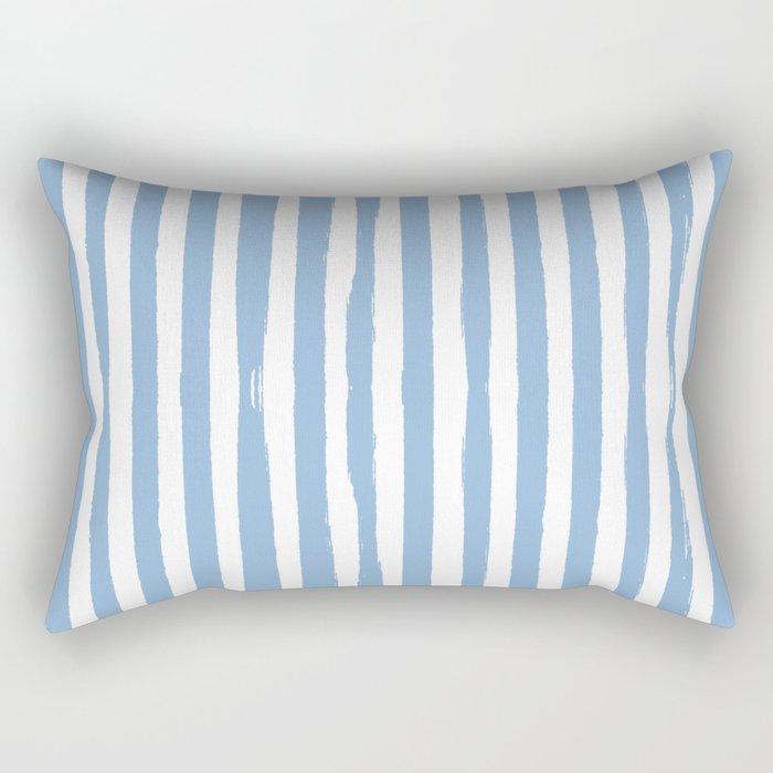 Grunge blue stripes Rectangular Pillow