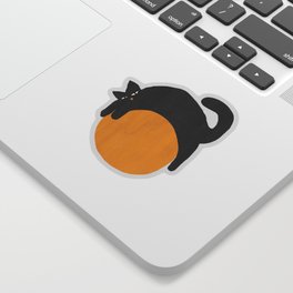 Cat with ball Sticker