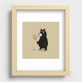 Badminton Bear Recessed Framed Print