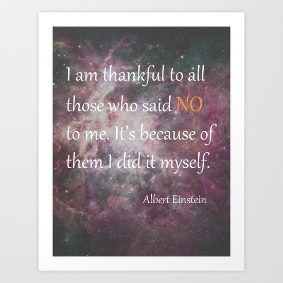 I AM THANKFUL (quote) Art Print