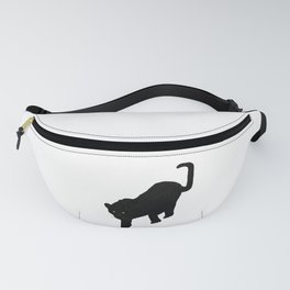 digital painting of a black leopard Fanny Pack