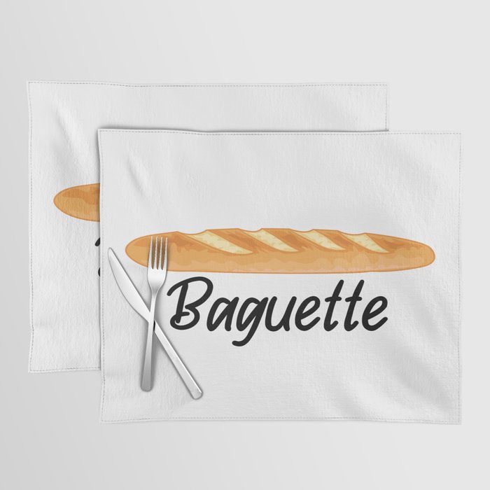 Baguette -  I Love Baguettes - Funny Food Placemat