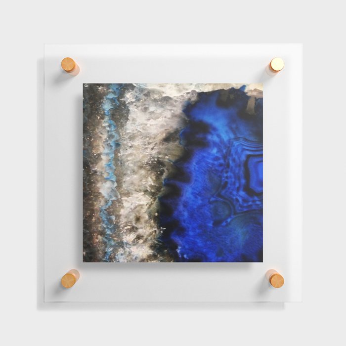 Blue Geode Floating Acrylic Print